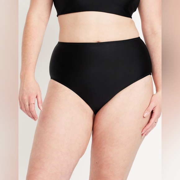🆕 Old Navy Women’s Matte High-Waisted Bikini Swim Bottoms Black L 12-14 - Picture 5 of 14